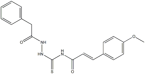 (E)-3-(4-methoxyphenyl)-N-{[2-(2-phenylacetyl)hydrazino]carbothioyl}-2-propenamide Struktur