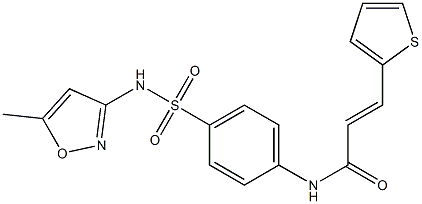 (E)-N-(4-{[(5-methyl-3-isoxazolyl)amino]sulfonyl}phenyl)-3-(2-thienyl)-2-propenamide Struktur