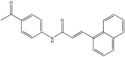 (E)-N-(4-acetylphenyl)-3-(1-naphthyl)-2-propenamide Struktur