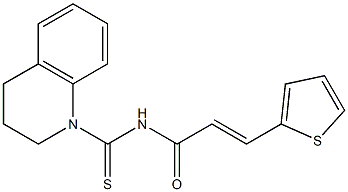 (E)-N-[3,4-dihydro-1(2H)-quinolinylcarbothioyl]-3-(2-thienyl)-2-propenamide Struktur