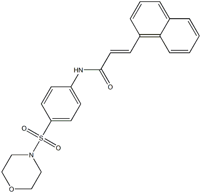 (E)-N-[4-(4-morpholinylsulfonyl)phenyl]-3-(1-naphthyl)-2-propenamide Struktur