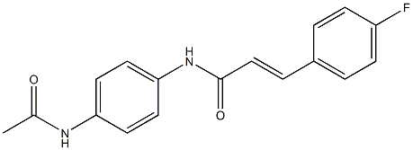 (E)-N-[4-(acetylamino)phenyl]-3-(4-fluorophenyl)-2-propenamide Struktur