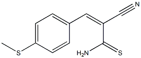 (Z)-2-cyano-3-[4-(methylsulfanyl)phenyl]-2-propenethioamide Struktur