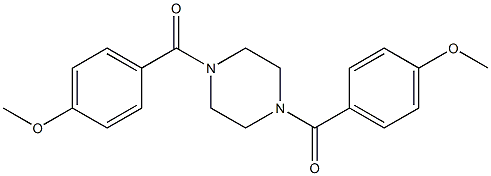 [4-(4-methoxybenzoyl)-1-piperazinyl](4-methoxyphenyl)methanone Struktur