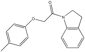 1-(2,3-dihydro-1H-indol-1-yl)-2-(4-methylphenoxy)-1-ethanone Struktur