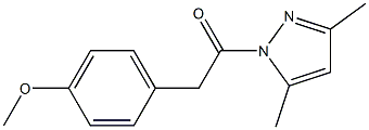 1-(3,5-dimethyl-1H-pyrazol-1-yl)-2-(4-methoxyphenyl)-1-ethanone Struktur