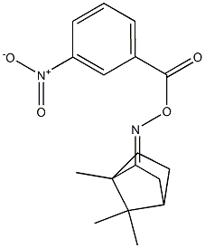 N-[(3-nitrobenzoyl)oxy]-N-(1,7,7-trimethylbicyclo[2.2.1]hept-2-ylidene)amine Struktur