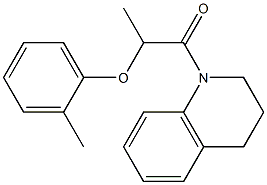 1-[3,4-dihydro-1(2H)-quinolinyl]-2-(2-methylphenoxy)-1-propanone Struktur