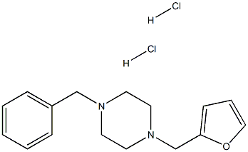 1-benzyl-4-(2-furylmethyl)piperazine dihydrochloride Struktur