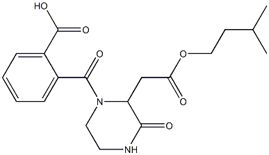 2-({2-[2-(isopentyloxy)-2-oxoethyl]-3-oxo-1-piperazinyl}carbonyl)benzoic acid Struktur