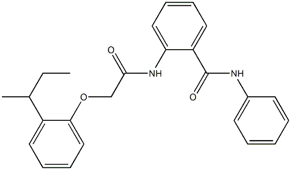 2-({2-[2-(sec-butyl)phenoxy]acetyl}amino)-N-phenylbenzamide Struktur