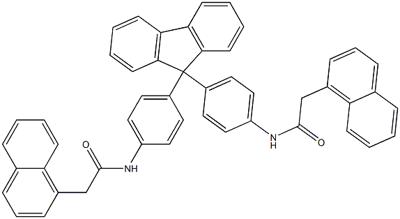 2-(1-naphthyl)-N-{4-[9-(4-{[2-(1-naphthyl)acetyl]amino}phenyl)-9H-fluoren-9-yl]phenyl}acetamide Struktur