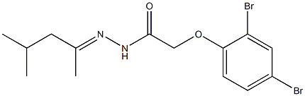 2-(2,4-dibromophenoxy)-N'-[(E)-1,3-dimethylbutylidene]acetohydrazide Struktur