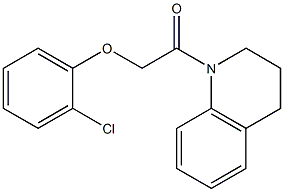 2-(2-chlorophenoxy)-1-[3,4-dihydro-1(2H)-quinolinyl]-1-ethanone Struktur