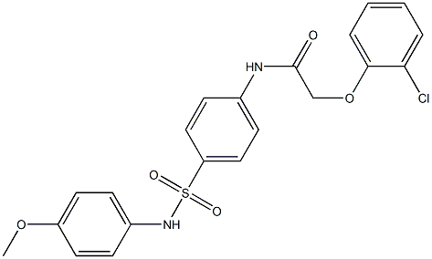 2-(2-chlorophenoxy)-N-{4-[(4-methoxyanilino)sulfonyl]phenyl}acetamide Struktur