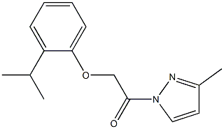 2-(2-isopropylphenoxy)-1-(3-methyl-1H-pyrazol-1-yl)-1-ethanone Struktur