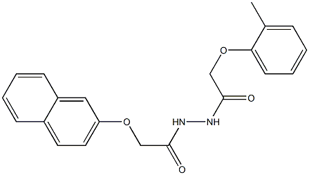 2-(2-methylphenoxy)-N'-[2-(2-naphthyloxy)acetyl]acetohydrazide Struktur