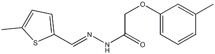 2-(3-methylphenoxy)-N'-[(E)-(5-methyl-2-thienyl)methylidene]acetohydrazide Struktur