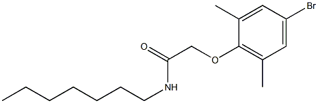 2-(4-bromo-2,6-dimethylphenoxy)-N-heptylacetamide Struktur