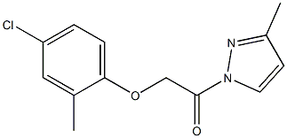 2-(4-chloro-2-methylphenoxy)-1-(3-methyl-1H-pyrazol-1-yl)-1-ethanone Struktur