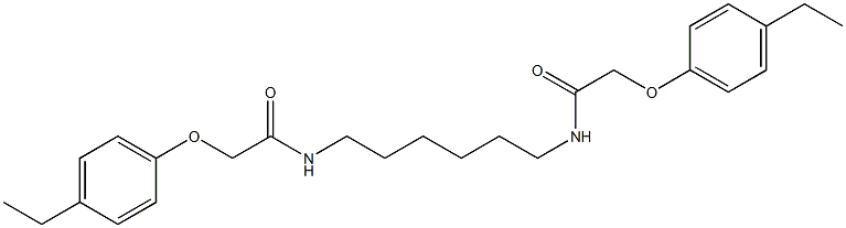 2-(4-ethylphenoxy)-N-(6-{[2-(4-ethylphenoxy)acetyl]amino}hexyl)acetamide Struktur