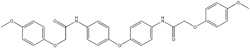 2-(4-methoxyphenoxy)-N-[4-(4-{[2-(4-methoxyphenoxy)acetyl]amino}phenoxy)phenyl]acetamide Struktur