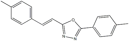 2-(4-methylphenyl)-5-[(E)-2-(4-methylphenyl)ethenyl]-1,3,4-oxadiazole Struktur