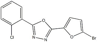 2-(5-bromo-2-furyl)-5-(2-chlorophenyl)-1,3,4-oxadiazole Struktur