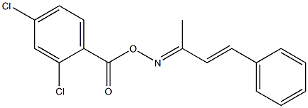 N-[(2,4-dichlorobenzoyl)oxy]-N-[(E,2E)-1-methyl-3-phenyl-2-propenylidene]amine Struktur