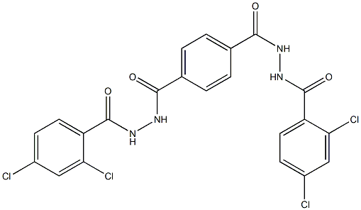 2,4-dichloro-N'-(4-{[2-(2,4-dichlorobenzoyl)hydrazino]carbonyl}benzoyl)benzohydrazide Struktur