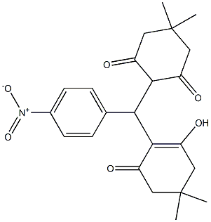 2-[(2-hydroxy-4,4-dimethyl-6-oxo-1-cyclohexen-1-yl)(4-nitrophenyl)methyl]-5,5-dimethyl-1,3-cyclohexanedione Struktur