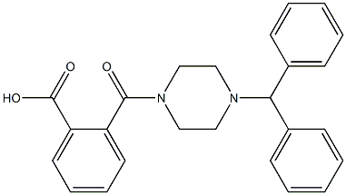 2-[(4-benzhydryl-1-piperazinyl)carbonyl]benzoic acid Struktur