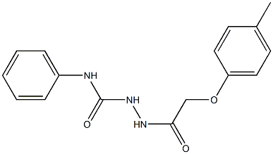 2-[2-(4-methylphenoxy)acetyl]-N-phenyl-1-hydrazinecarboxamide Struktur