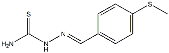 2-{(E)-[4-(methylsulfanyl)phenyl]methylidene}-1-hydrazinecarbothioamide Struktur