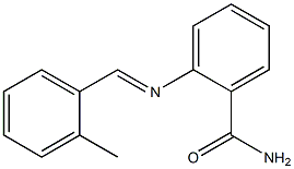 2-{[(E)-(2-methylphenyl)methylidene]amino}benzamide Struktur