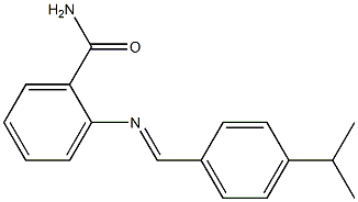 2-{[(E)-(4-isopropylphenyl)methylidene]amino}benzamide Struktur