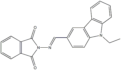 2-{[(E)-(9-ethyl-9H-carbazol-3-yl)methylidene]amino}-1H-isoindole-1,3(2H)-dione Struktur