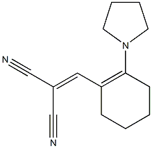 2-{[2-(1-pyrrolidinyl)-1-cyclohexen-1-yl]methylene}malononitrile Struktur