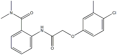 2-{[2-(4-chloro-3-methylphenoxy)acetyl]amino}-N,N-dimethylbenzamide Struktur