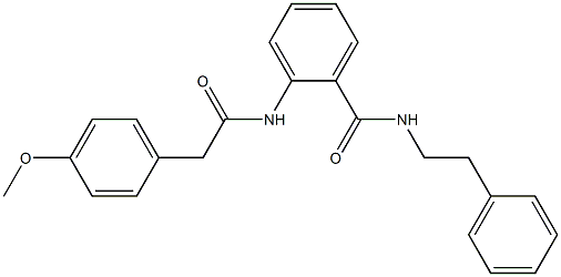 2-{[2-(4-methoxyphenyl)acetyl]amino}-N-phenethylbenzamide Struktur