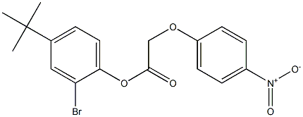 2-bromo-4-(tert-butyl)phenyl 2-(4-nitrophenoxy)acetate Struktur