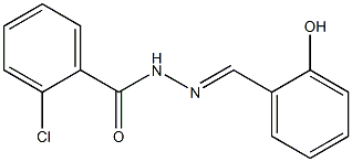 2-chloro-N'-[(E)-(2-hydroxyphenyl)methylidene]benzohydrazide Struktur