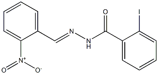 2-iodo-N'-[(E)-(2-nitrophenyl)methylidene]benzohydrazide Struktur