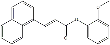 2-methoxyphenyl (E)-3-(1-naphthyl)-2-propenoate Struktur