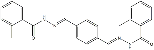 2-methyl-N'-[(E)-(4-{[(E)-2-(2-methylbenzoyl)hydrazono]methyl}phenyl)methylidene]benzohydrazide Struktur