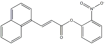 2-nitrophenyl (E)-3-(1-naphthyl)-2-propenoate Struktur