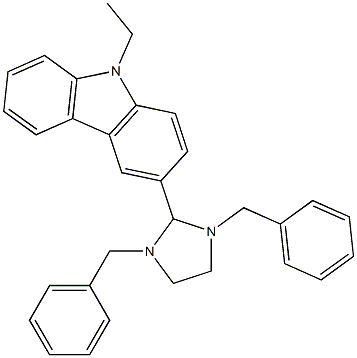 3-(1,3-dibenzyl-2-imidazolidinyl)-9-ethyl-9H-carbazole Struktur