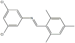 N-(3,5-dichlorophenyl)-N-[(E)-mesitylmethylidene]amine Struktur