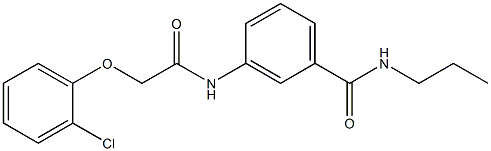 3-{[2-(2-chlorophenoxy)acetyl]amino}-N-propylbenzamide Struktur