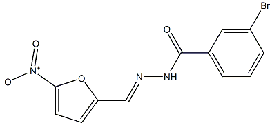 3-bromo-N'-[(E)-(5-nitro-2-furyl)methylidene]benzohydrazide Struktur